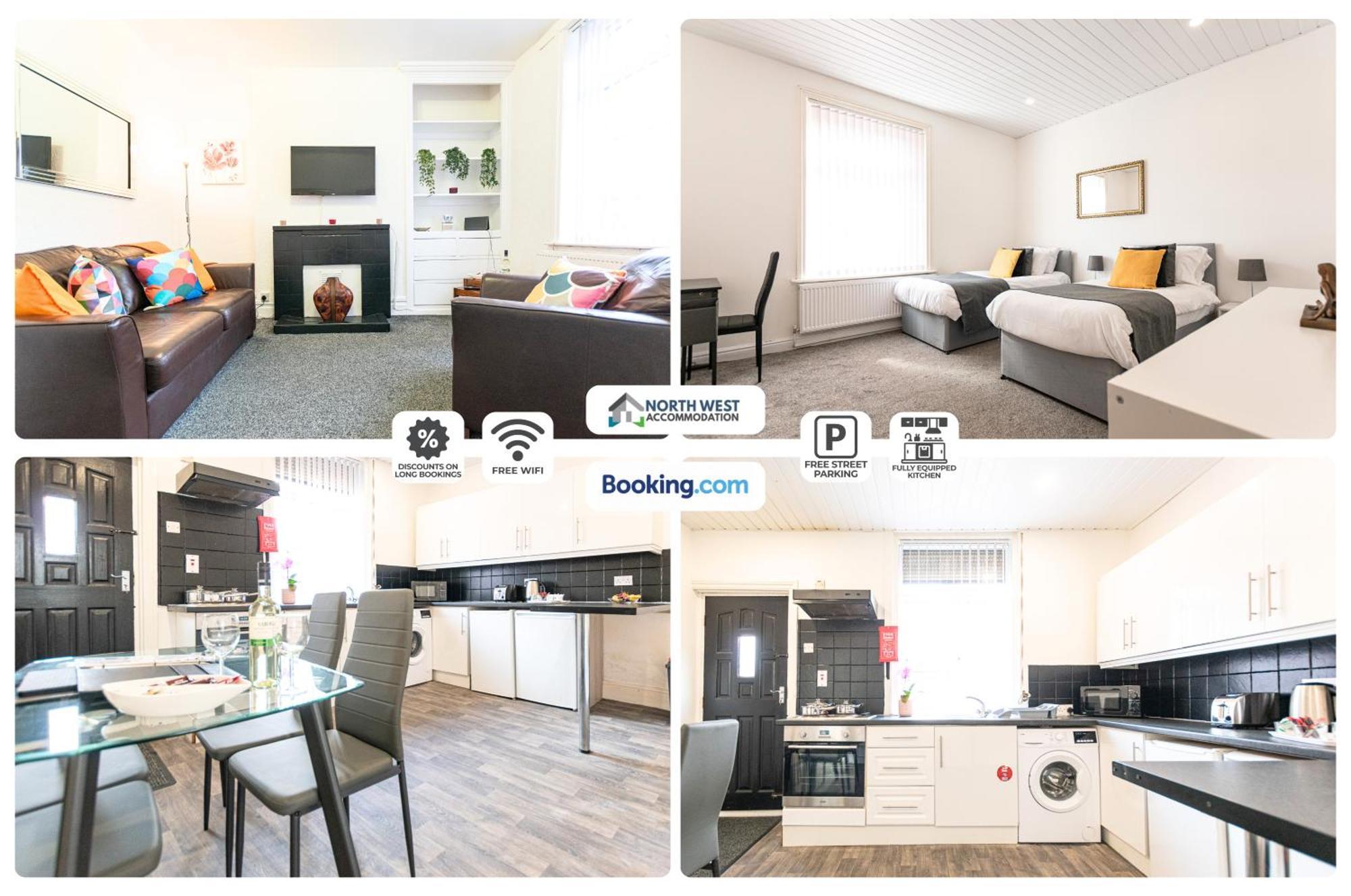 Manchester Work Stays 2Br Home With Parking & Wifi Eksteriør billede